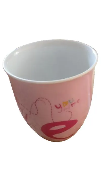 NICI Tasse You and Me Herz Porzellan Rosa Schriftzug 8 cm