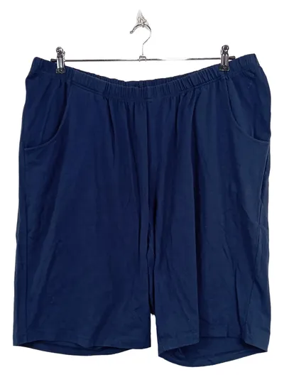 Ulla Popken Damen Shorts Bermuda Gr. 52 Blau Baumwolle Elasthan