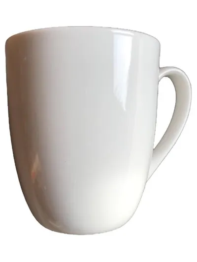 CASA NOVA Tasse Becher Porzellan Weiß 9cm Kaffeebecher Alltag Minimalistisch