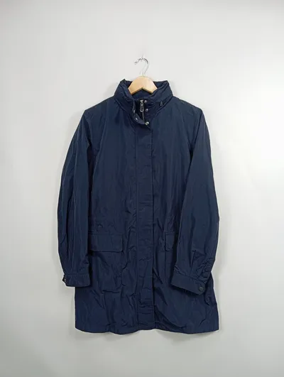 Geox Damen Jacke Parka Outdoorjacke Gr. 38 Blau Übergangsjacke Casual