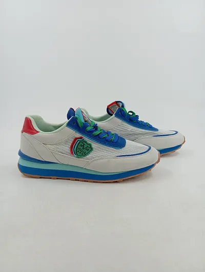 19V69 Italia Herren Sportschuhe Sneaker Leder Schnürung Gr. 44 Mehrfarbig