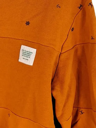 ONLY & SONS Herren Pullover Gr. S Orange Maritime Stickerei Baumwolle