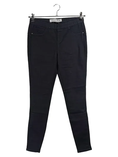 Denim Co Damen Stoffhose Schwarz Stretch Skinny Gr. 40 L79