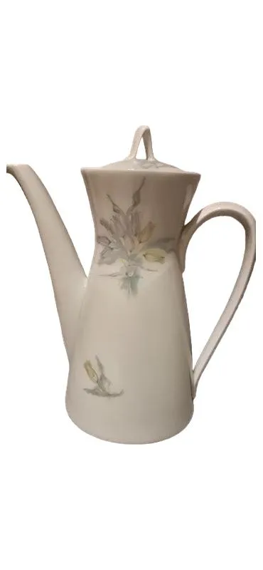 Rosenthal Teekanne Porzellan Blumenmuster Weiß 20 cm Klassisch Alltag