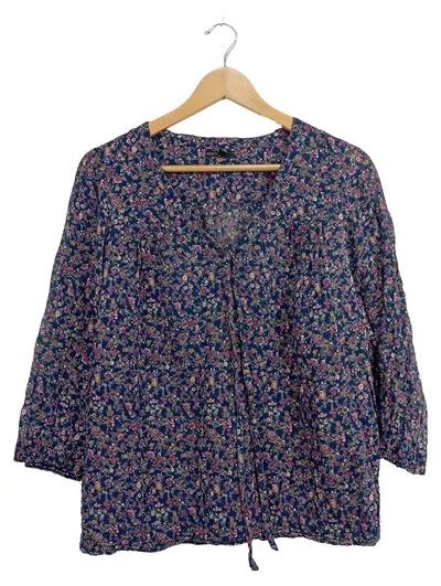 KappAhl Damen Bluse 38;M Mehrfarbig Blumenmuster Casual 3/4-Arm