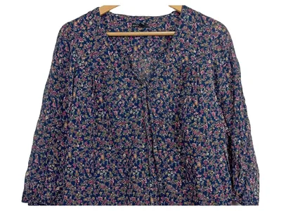 KappAhl Damen Bluse 38;M Mehrfarbig Blumenmuster Casual 3/4-Arm