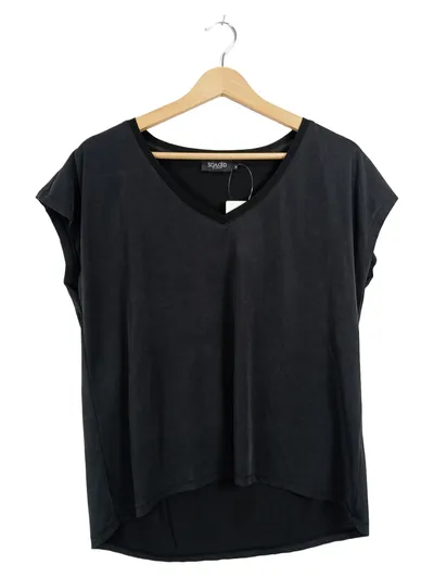 Soaked in Luxury Damen T-Shirt V-Ausschnitt Gr. 38/M Schwarz Casual