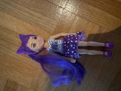 Barbie Chelsea Katze Kleid Puppe Lila Puppenhaus Püppchen ab 3 J.