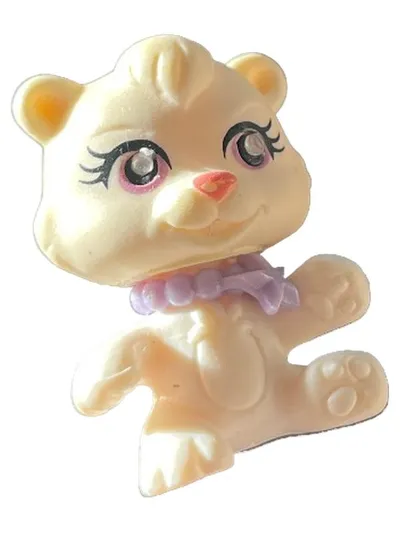 Littlest Pet Shop LPS Bär Figur #74 Beige mit Halsband Hasbro