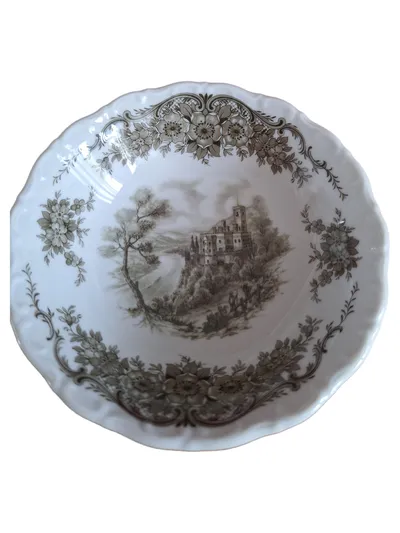 Seltmann Weiden Dekoschale Porzellan Schloss Motiv Klassisch Weiß 13cm