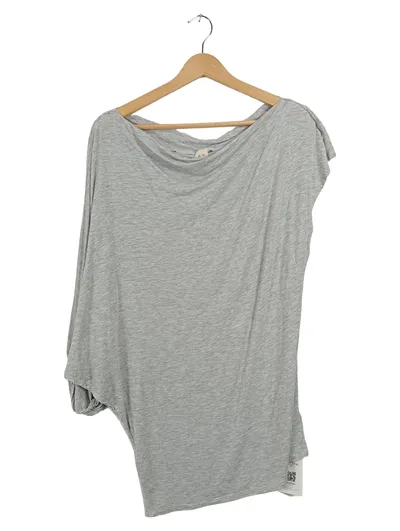 We The Free Damen Top Shirt Gr. 38/M Grau Meliert Asymmetrisch