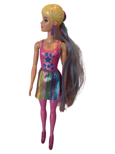 Barbie Ankleidepuppe Farbenfroh Pailletten 30cm Mehrfarbig Kunststoff