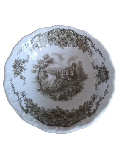 Seltmann Weiden Dekoschale Porzellan Schloss Florales Muster Mehrfarbig 13cm