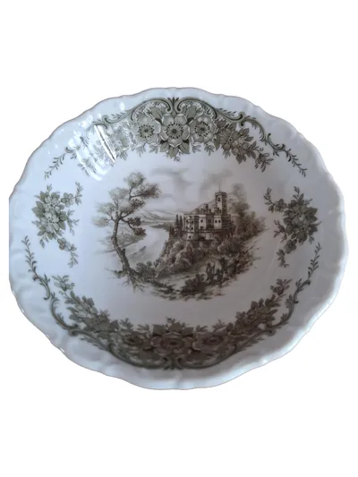 Seltmann Weiden Dekoschale Porzellan Schloss Klassisch Weiß 13cm Florales Muster