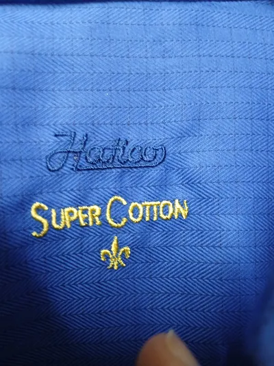 HATICO Herren Business Hemd Langarm Gr. 42 Blau Super Cotton
