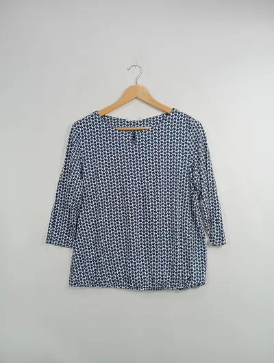 BRAX Damen Langarmshirt mit Blumenmuster Gr. 40/L Casual