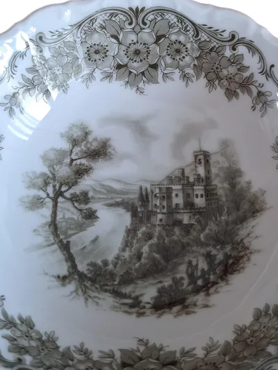 Seltmann Weiden Dekoschale Porzellan Schloss Klassisch Weiß 13cm