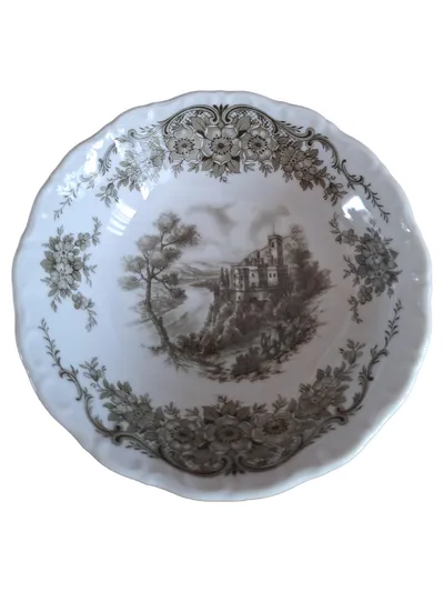 Seltmann Weiden Dekoschale Porzellan Schloss Klassisch Weiß 13cm Florales Muster