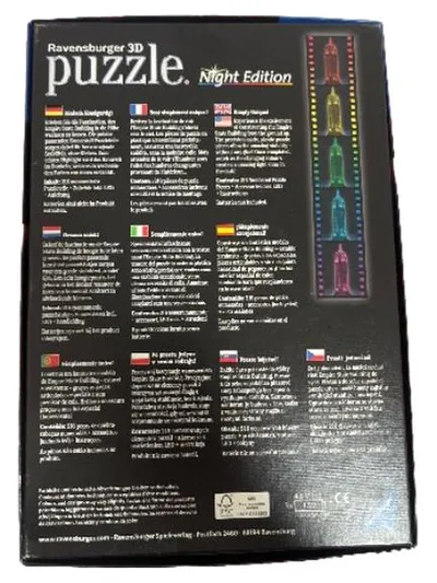 Ravensburger 3D Puzzle Empire State Building Night Edition 216 Teile LED