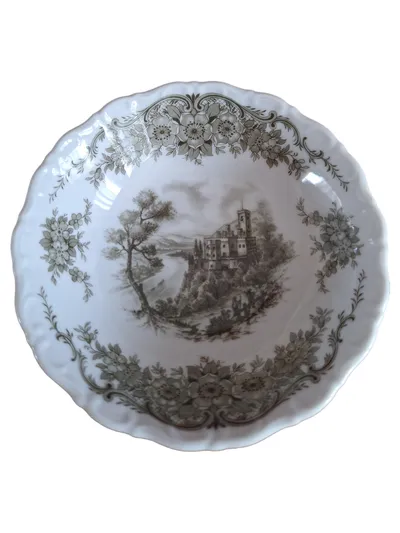 Seltmann Weiden Dekoschale Porzellan Schloss Klassisch Weiß 13cm