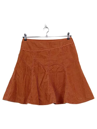 Esprit Cordrock Damen Gr. 40/L Orange Baumwolle A-Linie Casual