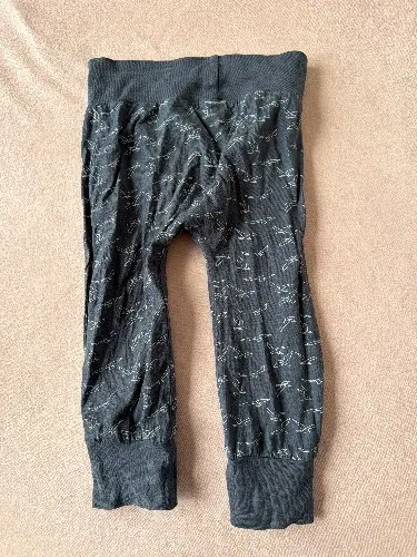 Sense Organics Pumphose Jogginghose Gr. 92 Grau Vogelmuster Bio