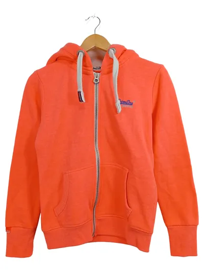 Superdry Damen Kapuzenpullover Hoodie Gr. 36/S Orange Casual