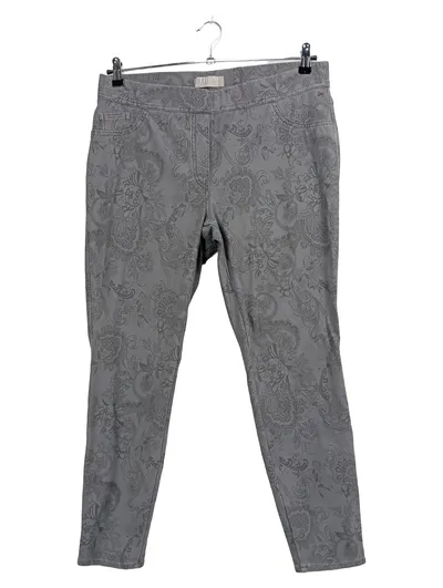 THOM Damen Stoffhose Gr. 22/48 Grau Paisley Muster Casual