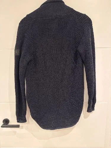 G-Star RAW Herren Strickjacke Gr. S Blau Baumwolle Schalkragen