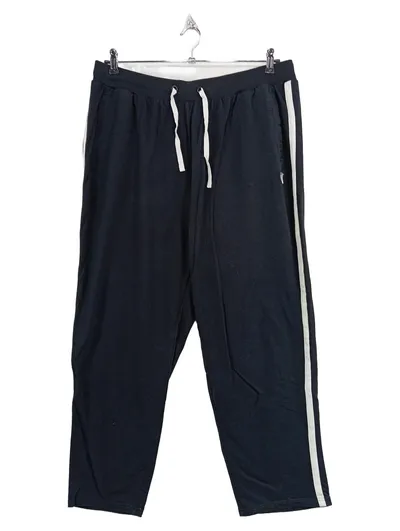 Ulla Popken Jogginghose Damen Gr. 50/52 Schwarz Seitenstreifen