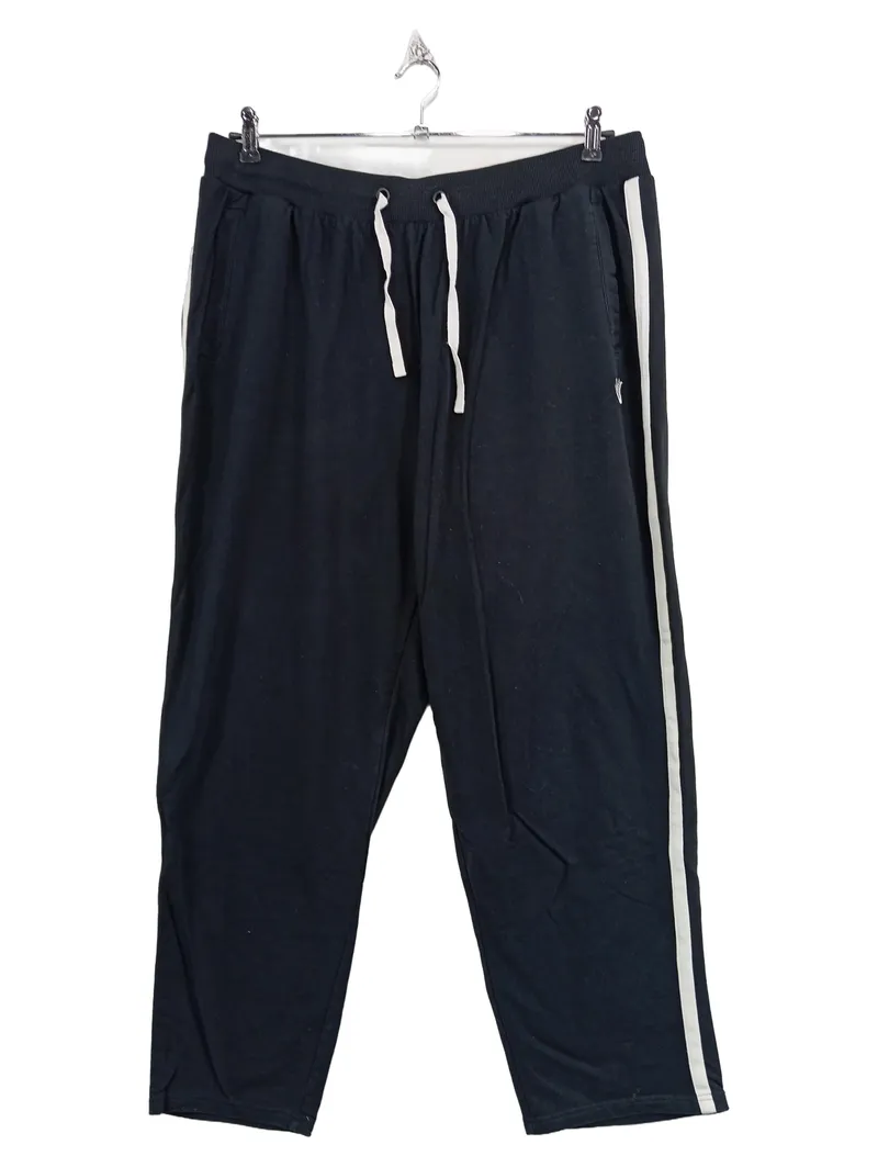 Ulla Popken Jogginghose Damen Gr. 50/52 Schwarz Seitenstreifen 2