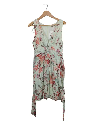 ORSAY Damen Sommerkleid Blumenmuster Gr. 38/M Mintgrün Romantisch