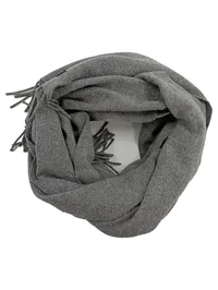 Acne Studios Schal Grau Schurwolle Virgin Wool Fransen 182x67cm Italien 1