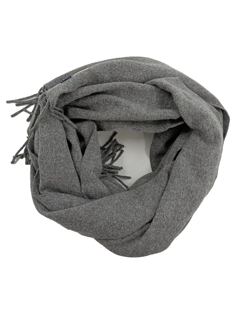 Acne Studios Schal Grau Schurwolle Virgin Wool Fransen 182x67cm Italien 1