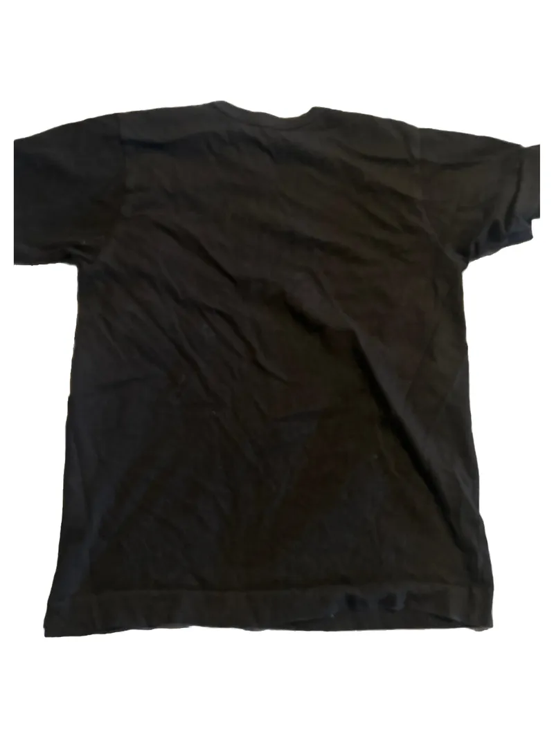 Comme des Garçons PLAY T-Shirt Damen S schwarz Gold Herz Logo Baumwolle 2