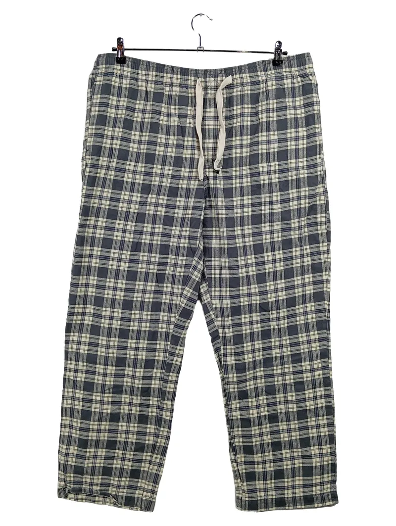 Eddie Bauer Herren Schlafanzughose kariert Gr. XL Baumwolle Grau 1