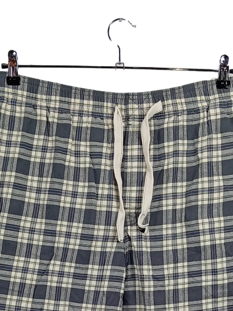 Eddie Bauer Herren Schlafanzughose kariert Gr. XL Baumwolle Grau 3