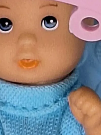 Fisher-Price Loving Family Babypuppe Figur Zubehör Blau Kunststoff 8cm