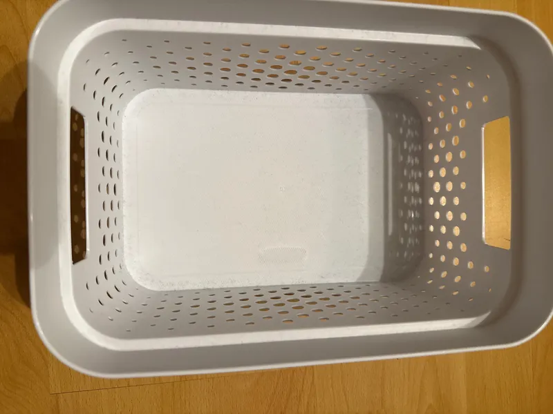 Curver Wäschekorb Kunststoff Beige Lochmuster Aufbewahrung 37cm Praktisch 2