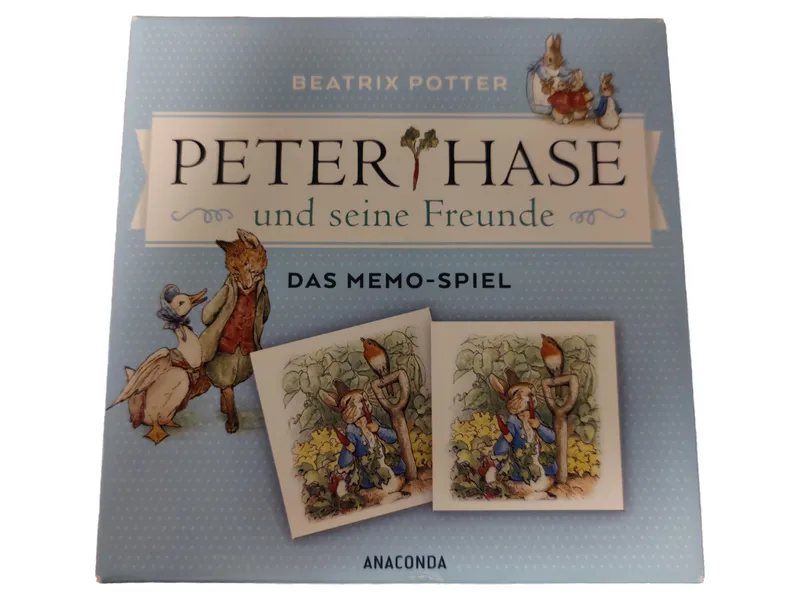 Peter Hase Memo Spiel Anaconda Beatrix Potter Gedächtnisspiel 40 Karten Kinder 1