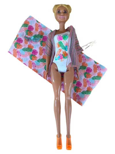 Barbie Ankleidepuppe Farbenfroh Kunststoff Stoff 30cm Mehrfarbig