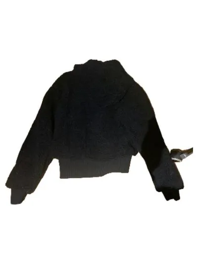 Fabletics Damen Teddy Fleecejacke Sherpa Kapuze Schwarz Gr. XS NEU