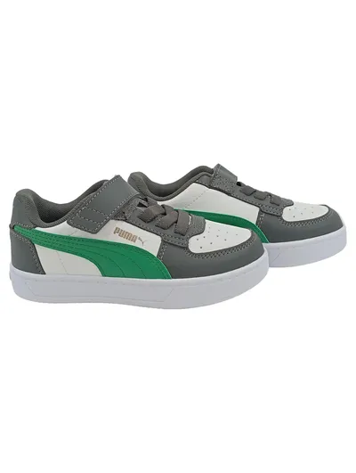 Puma Kinder Sneaker Low Klettverschluss Synthetik Streifen Mehrfarbig Gr 28