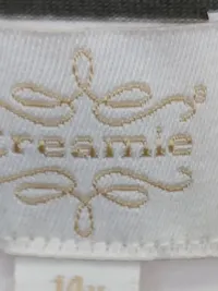 Creamie Langarmshirt Mädchen Gr. 164 Gestreift Oliv Rüschen Baumwolle Stretch 2