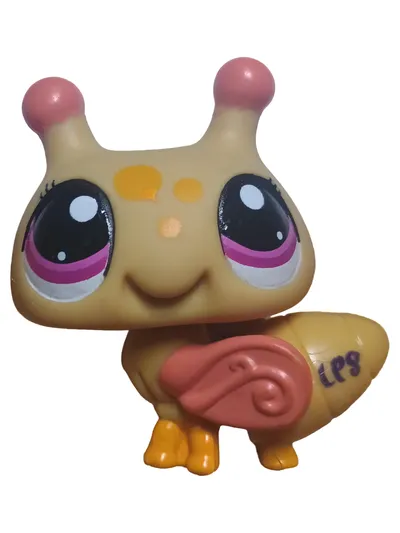 Hasbro Littlest Pet Shop LPS Schnecke Figur Sammlerstück Beige 4cm