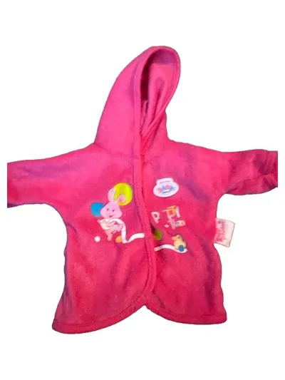 Zapf Creation Baby Born Puppenkleidung Bademantel Kapuze Pink Tiermotiv