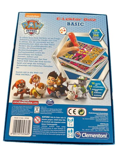 Clementoni Paw Patrol E-Lektor Quiz Lernspiel ab 3 Jahre Interaktiv