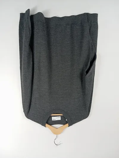 SELECTED HOMME Herren Pullover Merino Wolle Rundhals Grau Gr. XL