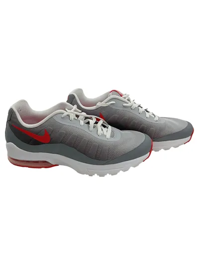 Nike Air Max Invigor Herren Sportschuhe Sneaker Grau Rot Gr. 45,5