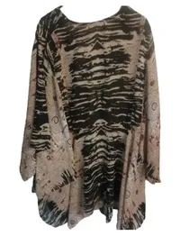 Ellos Plus Tunika Kaftan Damen Gr. 42/XL Tigerprint Bohemian Mehrfarbig 2
